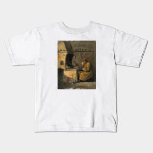 A Monkey Alchemist - Early 19th Century Painting by Edmund Bristow Kids T-Shirt